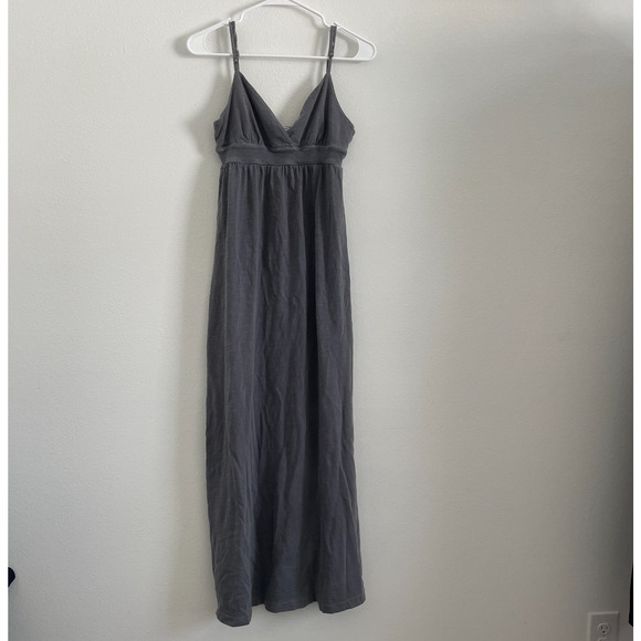Standard James Perse Dress Women 2 M Gray V Neck Maxi Modest Tank Classic Casual - Picture 1 of 8